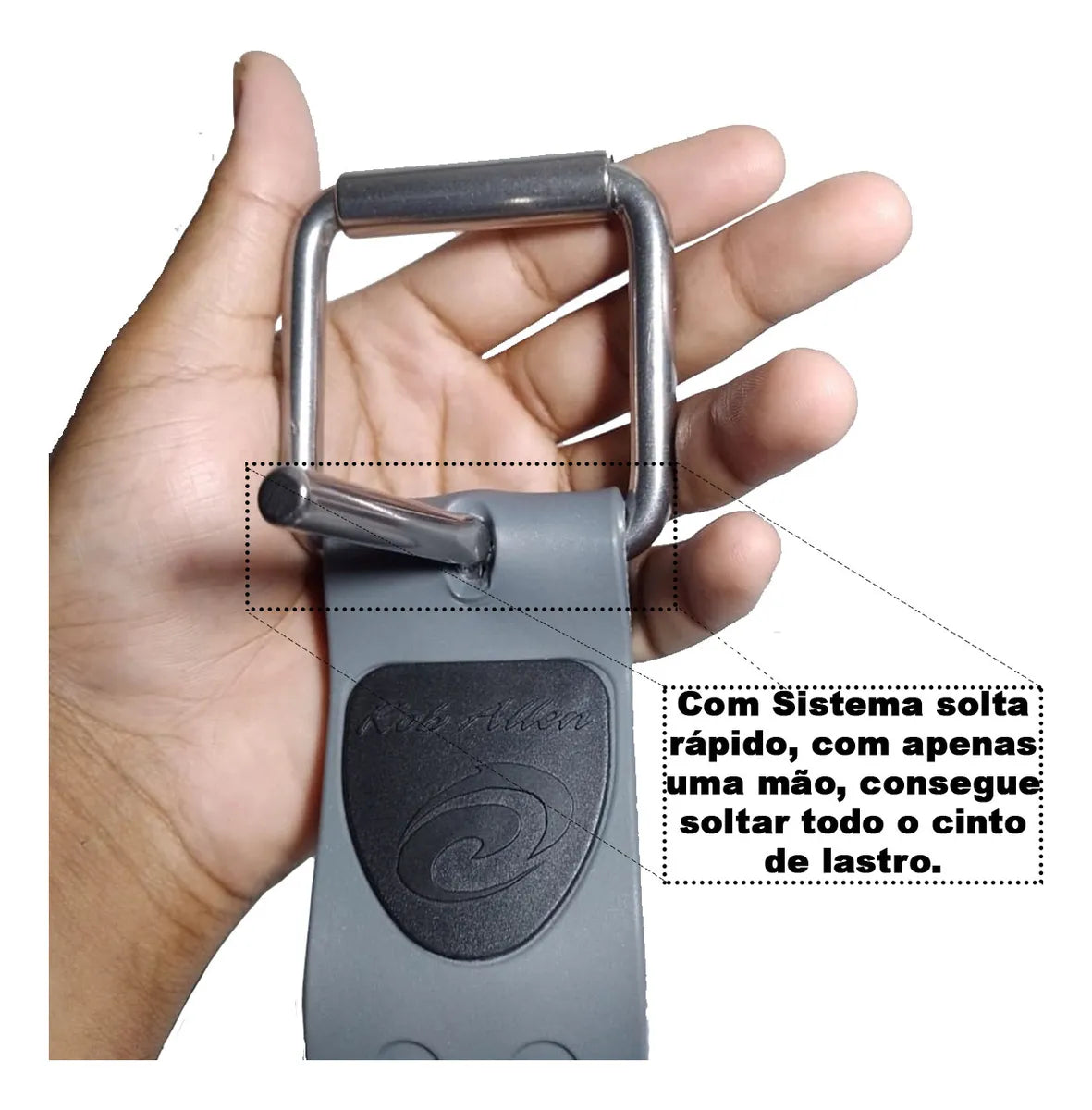 Cinto de Lastro Rob Allen Estilo Marselhes (cinza)