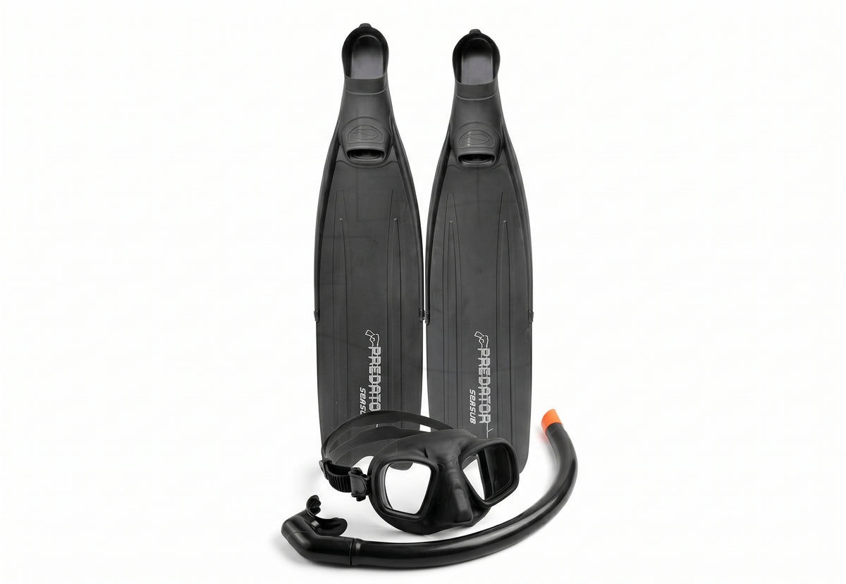 KIT INICIANTE SEASUB SNIPER + SNORKEL DIVE PRO + SEASUB PREDATOR