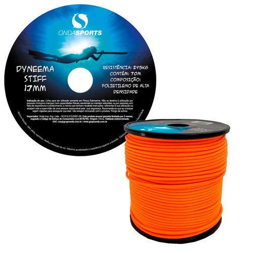 Linha Dyneema STIFF 2,0 mm (100% UHMWPE) Onda Sports (GOLD)rolo com 70 metros