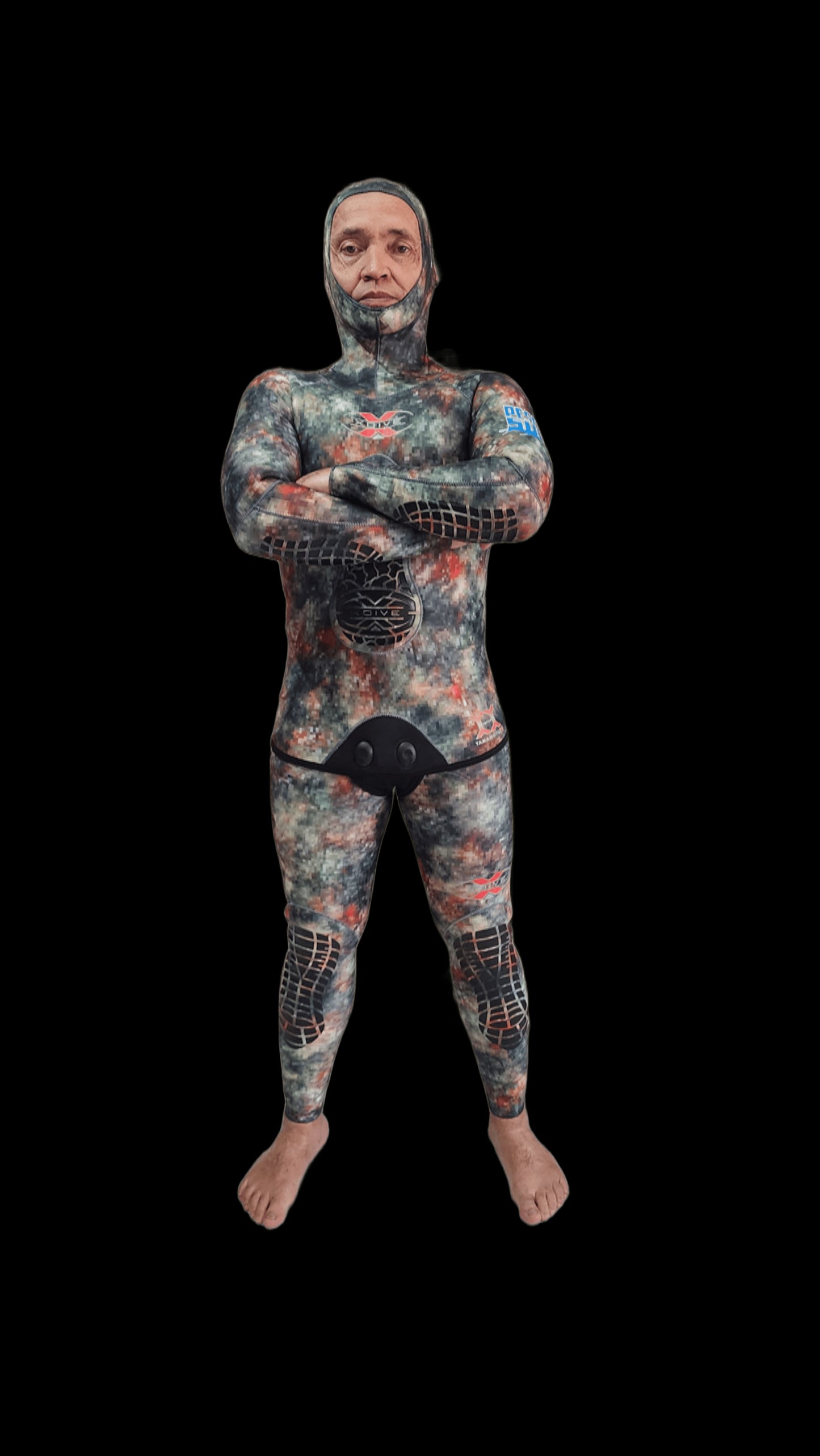 Roupa Xdive Yamamoto Stretch Open Cell 3 mm Camuflada