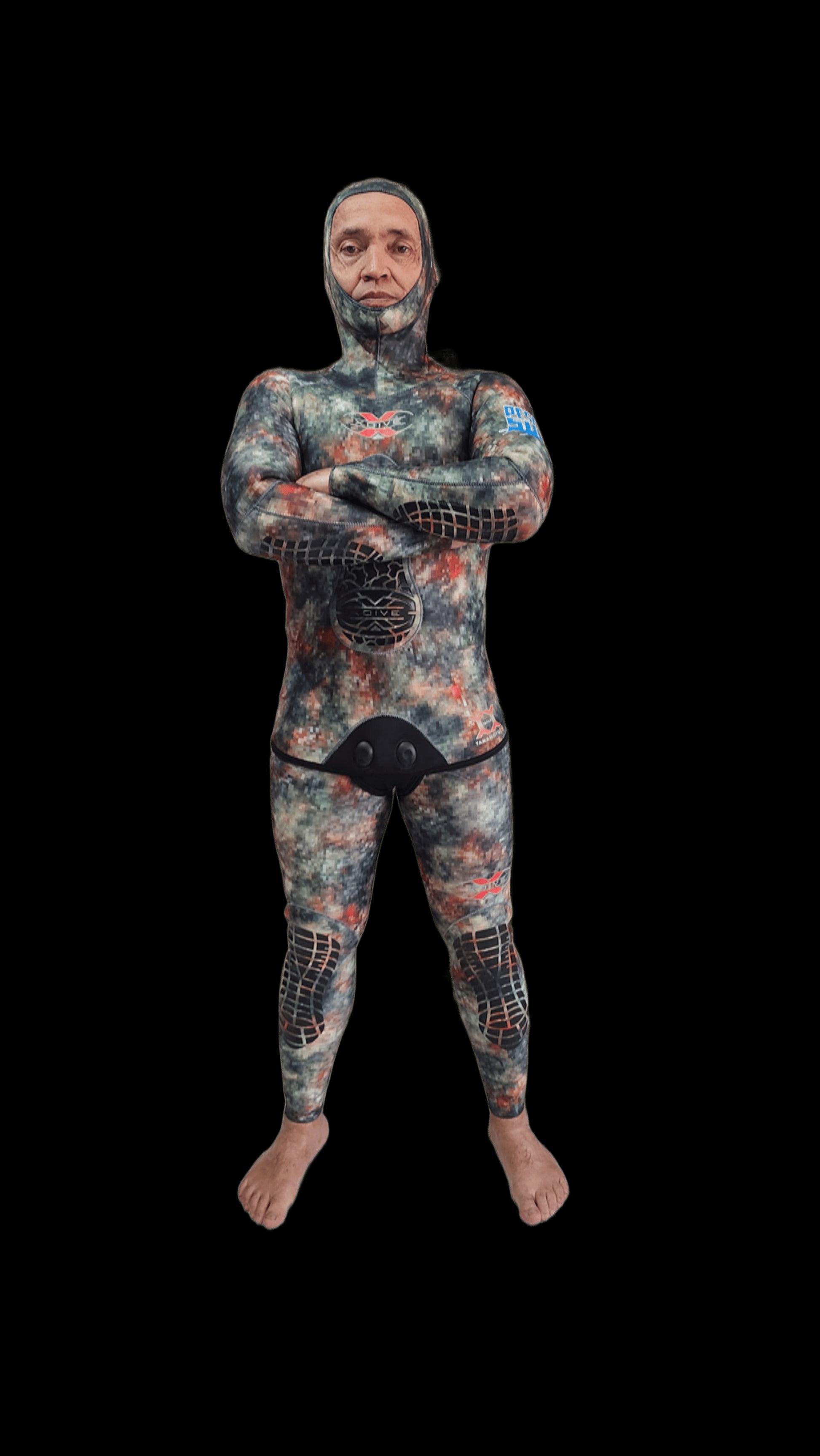 Roupa Xdive Yamamoto Stretch Open Cell 3 mm Camuflada