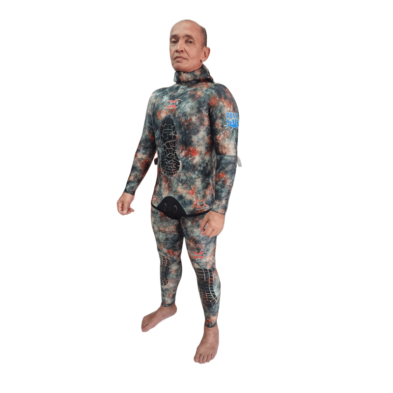 Roupa Xdive Yamamoto Stretch Open Cell 3 mm Camuflada