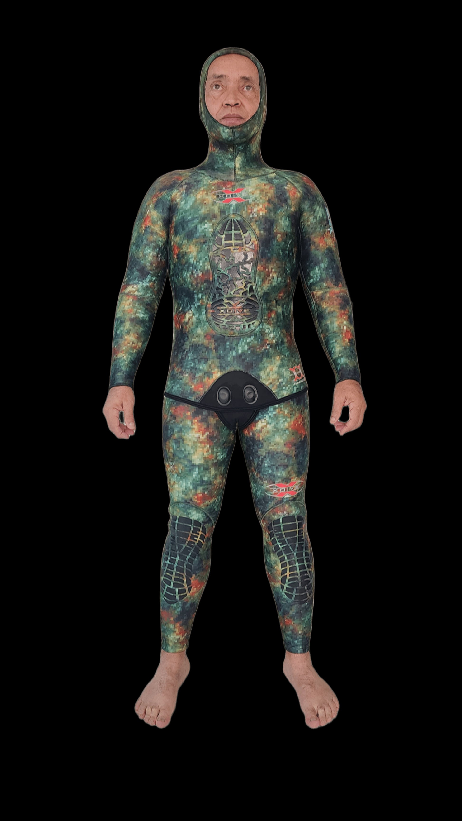 Roupa Xdive Yamamoto Stretch Open Cell 5mm Camuflada