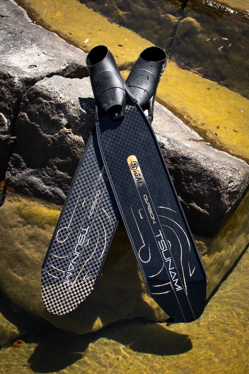 NADADEIRA Sigalsub Tsunami fins carbon (acompanha luva riffe)